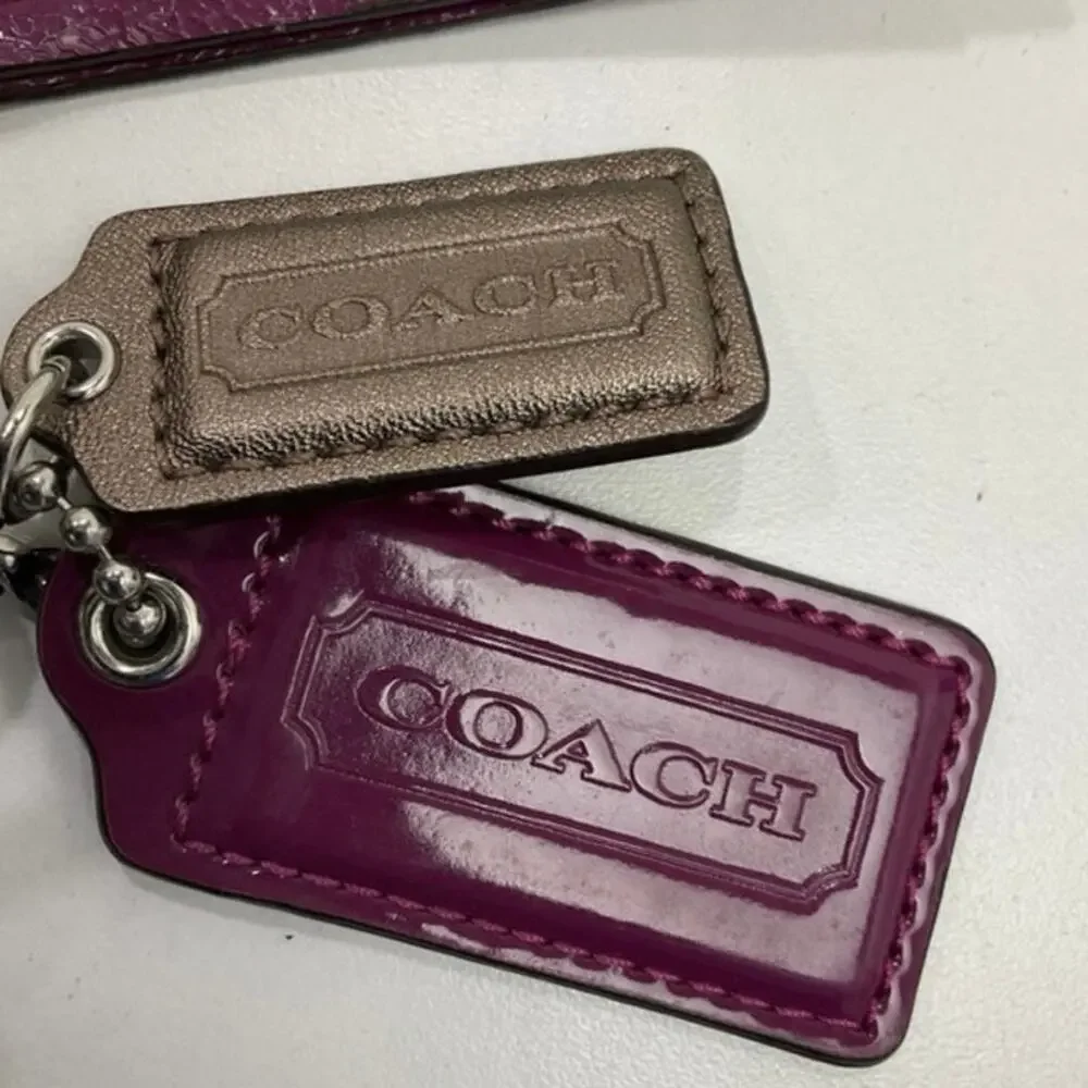 Coach Signature Stripe Shoulder Bag / Swingpack Purple